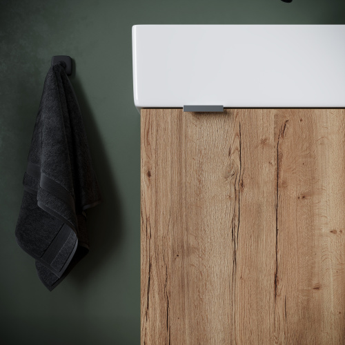 Тумба под раковину Sancos Mini MN35EGR 36х21х50 подвесная цвет дуб галифакс натуральный - фото 5